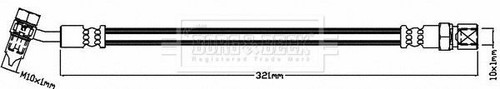 Brake hose rear - brake,