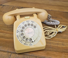 VINTAGE RETRO GPO 706 PXA 67/2A ROTARY TELEPHONE 1967 TOPAZ YELLOW - UNTESTED