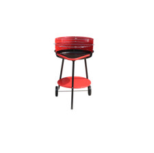 Round charcoal bbq trolley - round,