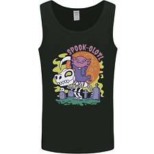 Spookolotl Funny Halloween Axolotl Grim Reaper Mens Vest Tank Top