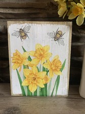 Decoupaged daffodils and - decoupaged,