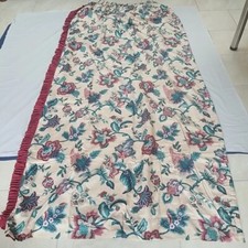Vintage Lined Floral Curtains Curtains Floral Pattern Frilled Drapes Pair 6kg