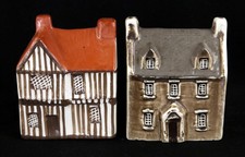 2 x Mudlen End Studio Pottery Houses : Numbers 13 & 20 - VGC
