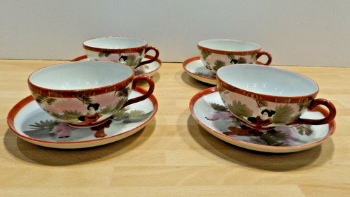 Four handpainted japanese - handpainted,