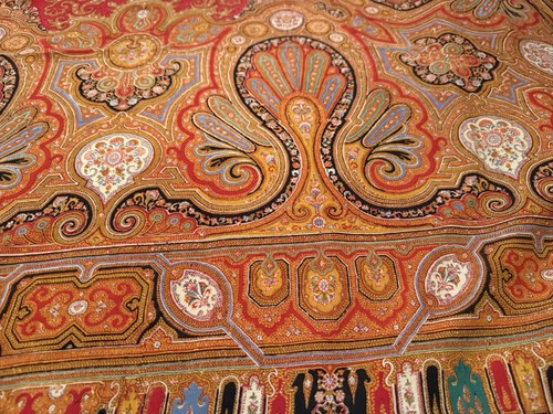 Antique kashmir paisley shawl - antique,