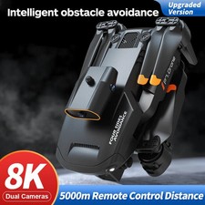 8K Drone RC HD Selfie Dual Camera FPV Foldable 3 Batteries RC Quadcopter Gift