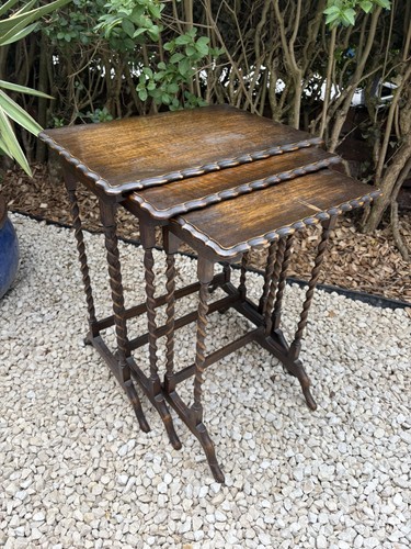 Antique nest tables solid - antique,