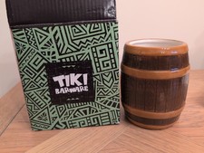 Tiki Barware Ceramic Barrel Of