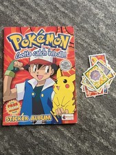 Pokemon Merlin Sticker Album from 1999 With Poster InComplete 