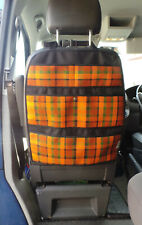 VW T5 / T6 Hanging seat storage - Retro Westfalia Plaid - Orange 