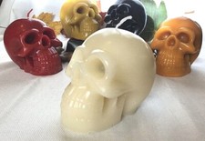 1 x Large Skull Candle Halloween Party Décor Gothic Skeleton Human Head H-9cm