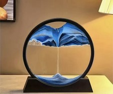 Blue Dynamic Moving Sand Art