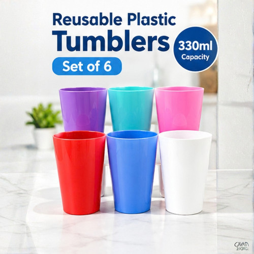 Reusable plastic tumblers - reusable,