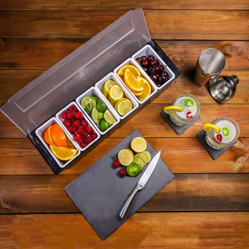Compartment condiment - 6-,