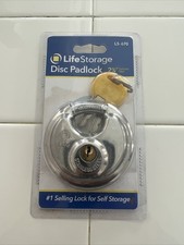 Life Storage Shackle Padlock - Stainless Steel with 2 Keys Heavy Duty Disc Lock
