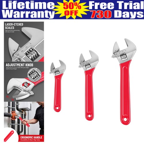 Adjustable wrench spanner set - adjustable,