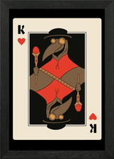 Plague doctor card Framed Wall