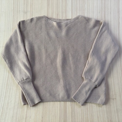 Tan ribbed boat - ribbed, dolman