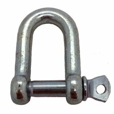 Galvanised steel shackle dee - d,