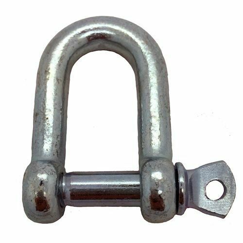 Galvanised steel shackle dee - steel,