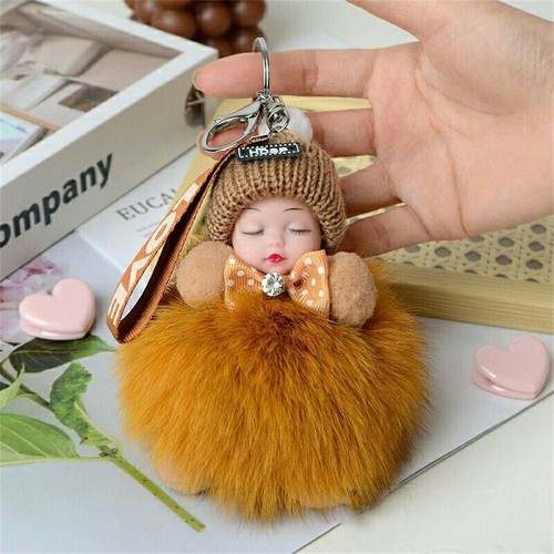 Cute plush keychain sleeping - cute,