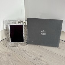 Waterford portraits Crystal Ribbed Somerset 5” X 7” Photo Picture Frame with Box