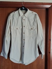 ORVIS- Shirt Mens -Medium-Safari Bush Long Sleeve- Creme  - Ex condition 
