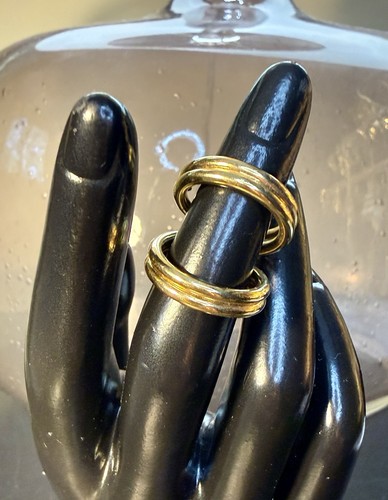 Vintage gold tone multi band - vintage, gold-tone