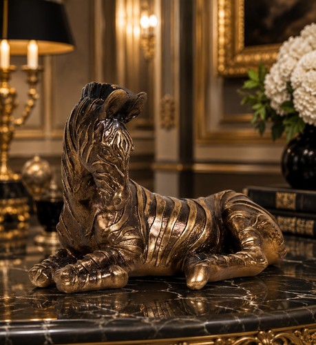 Large gold zebra immaculate - gold,