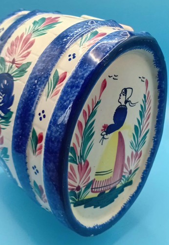 Quimper faience cider barrel - quimper,