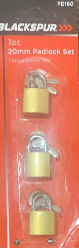 Brass padlock with keys - padlock, 3