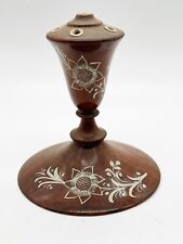 VINTAGE WOODEN ORNATE HATPIN