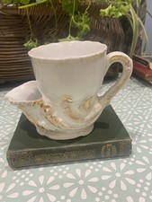 Vintage Souvenir Porcelain Shaving Cup Scuttle. Fancy Gilded