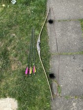 Old Mountain Mesa Hybrid Longbow 64” RH 40lb, 2 X Strings (d97&FF) + 3 X Arrows