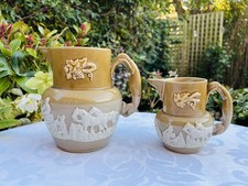 Pair of Stoneware Salt Glazed