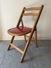 Retro 1950s Folding Wooden Chair 
