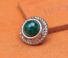 10X 16MM GREEN STONE ROPE SIDE