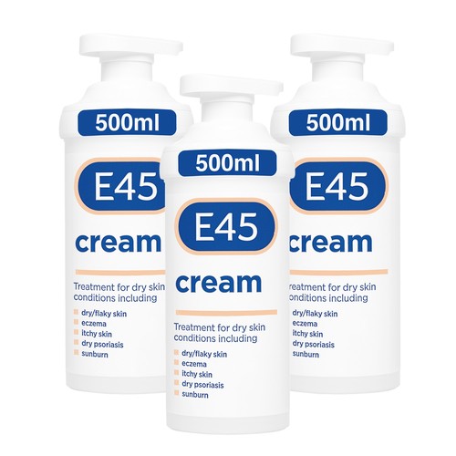 E45 moisturiser cream 500g - moisturiser,