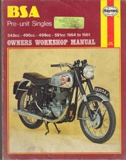BSA GOLD STAR 500 CB,DB,DBD 34,GOLD STAR 350 CB,DB 32 HAYNES MANUAL 1954-1961
