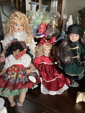 4 Vintage Porcelain Dolls