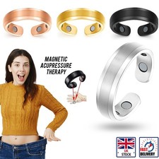 Magnetic Therapy Ring Adjustable Pain Relief Weight Loss Healing Jewelry Gift UK