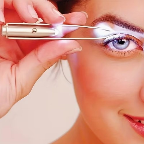 Led light eyebrow tweezer - light,