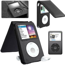 Black Leather Case Cover for