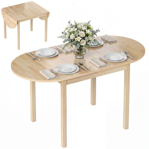 Wood kitchen table - kitchen, drop