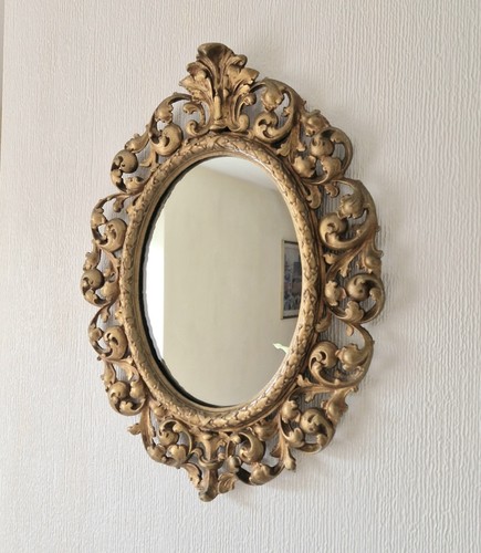 Vintage heavy gilt cast - cast, metal