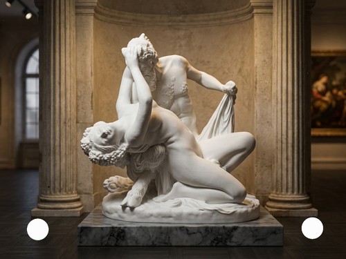 Vintage satyr and - vintage, bacchante