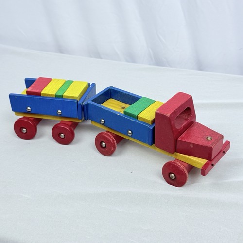Vtg 1960s wooden toy - vtg, truck