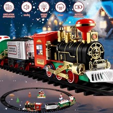 Electric Train Set Christmas Train Set Battery Operated Track Train Toy for Kids