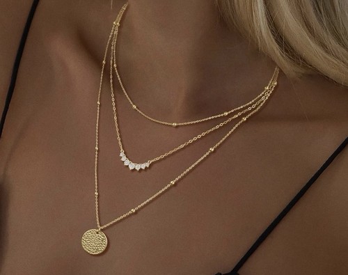 14k yellow gold plated layered - 14k,