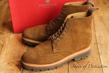 Grenson Emmaline Brown Suede Brogue Boots Shoes Ladies UK 6.5 US 9 EU 39.5